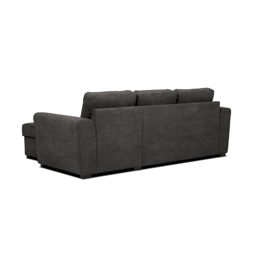 Chaise longue com cama ASTON reversível 3 lugares antracite