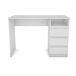 Mesa escritorio CARLOS 3 cajones y 1 estante blanco Mesa escritorio CARLOS 3 cajones y 1 estante blanco Blanco