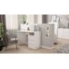 Mesa escritorio CARLOS 3 cajones y 1 estante blanco Mesa escritorio CARLOS 3 cajones y 1 estante blanco Blanco