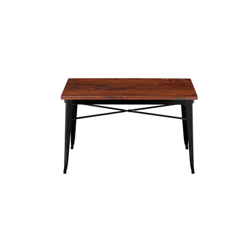 Mesa de cozinha ADELAINE fixa ulmeiro escuro e preto