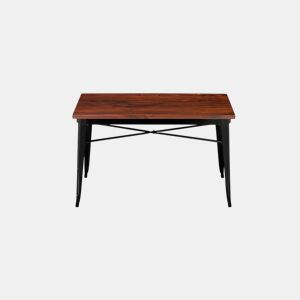 Mesa de cozinha ADELAINE fixa ulmeiro escuro e preto