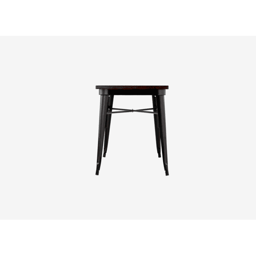 Mesa de cozinha ADELAINE fixa ulmeiro escuro e preto