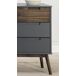 Cómoda 3 cajones NUSSA madera y gris Cómoda 3 cajones NUSSA madera y gris Gris