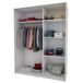Armario ELEGANZA puertas correderas con espejo 150x195cm Armario ELEGANZA puertas correderas con espejo 150x195cm Blanco