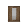Roupeiro ELEGANZA portas deslizantes com espelho 150x195cm nogueira