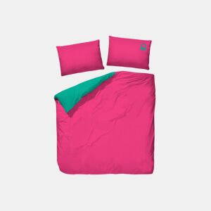 Capa edredão BENETTON rosa e verde 180cm