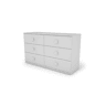 Cômoda dupla com 6 gavetas SEATTLE branco