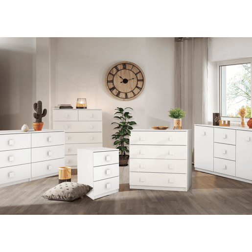 Cômoda auxiliar com 6 gavetas SEATTLE branco