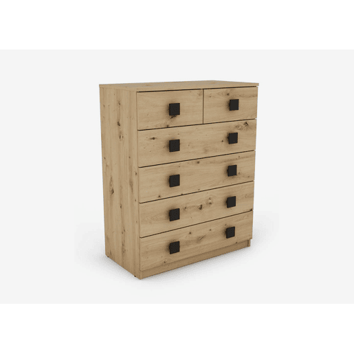 Cômoda auxiliar com 6 gavetas SEATTLE carvalho Cômoda auxiliar com 6 gavetas SEATTLE carvalho