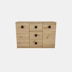 Aparador 2 portas 3 gavetas SEATTLE carvalho