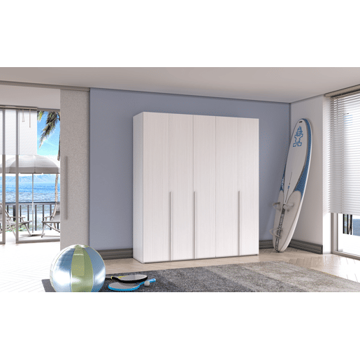 Roupeiro CLAUDIA portas batentes 200x238cm branco
