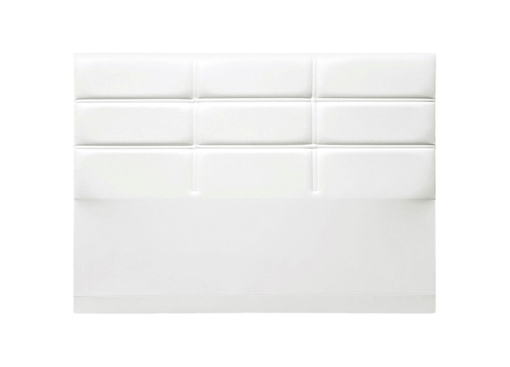 Cabecero estoril piel sintética blanco 190x75cm - conforama