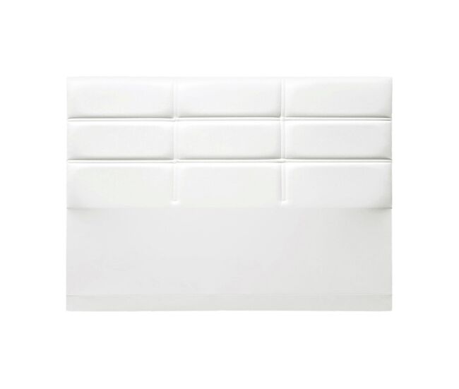 Cabecero ESTORIL piel sintética blanco 190x75cm