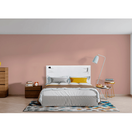 Cabeceira LISBOA pele sintética branco 160x75cm