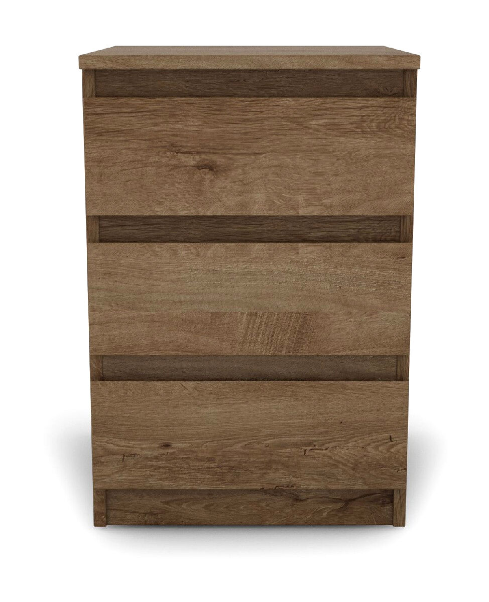 Mesita de noche con 3 cajones ELEGANZA