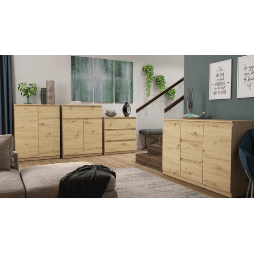 Sapateira com 2 portas e 2 prateleiras ELEGANZA carvalho
