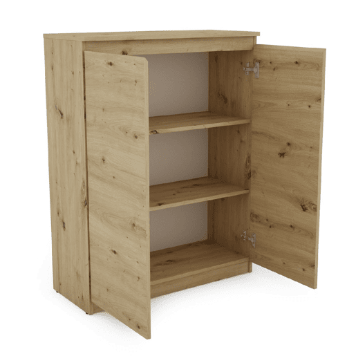 Sapateira com 2 portas e 2 prateleiras ELEGANZA carvalho