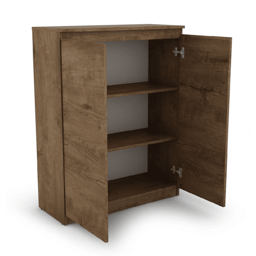 Sapateira com 2 portas e 2 prateleiras ELEGANZA nogueira