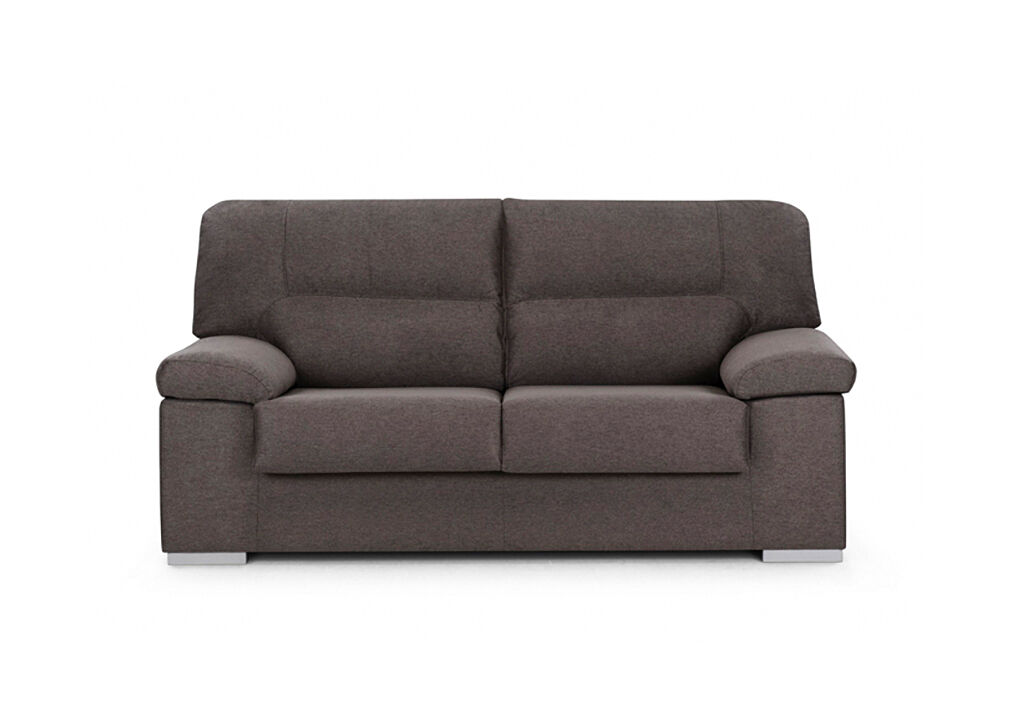 Sofá de 3 plazas toronto, color marrón - conforama