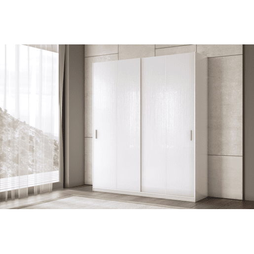 Roupeiro DENVER portas deslizantes 200x238cm branco