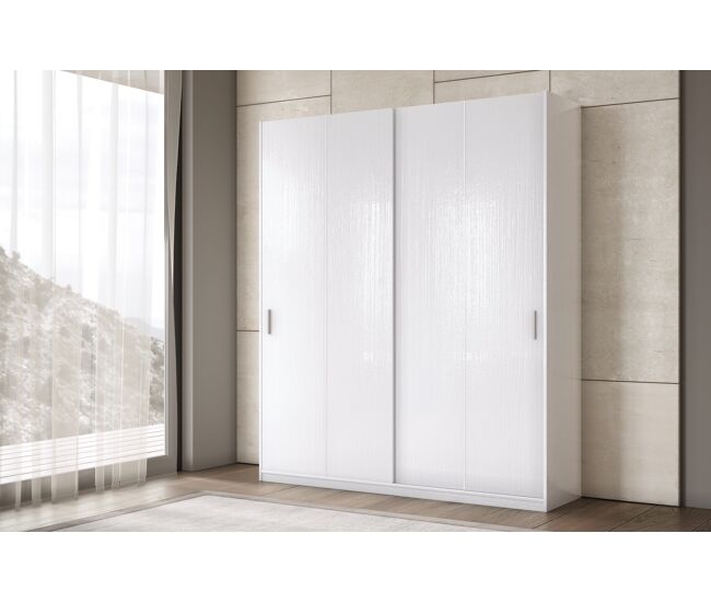 Armario denver puertas correderas 200x238cm blanco - conforama