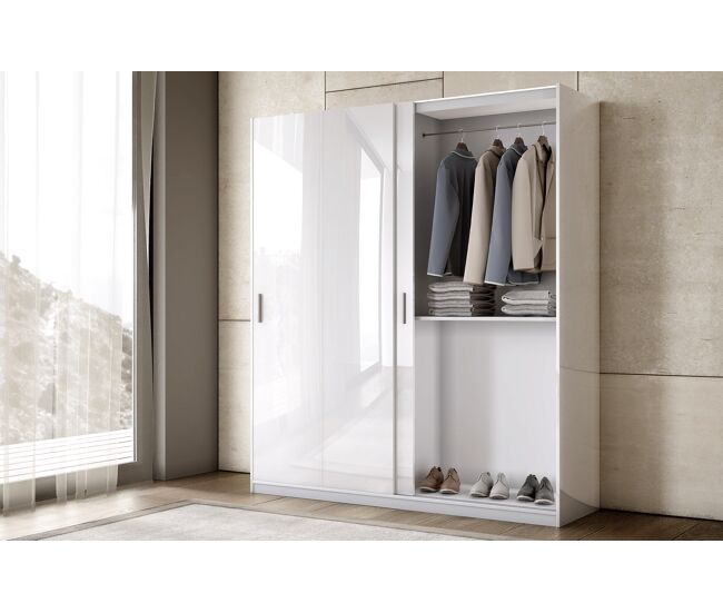Armario atenza puertas correderas 200x238cm blanco - conforama