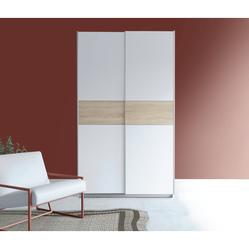 Roupeiro NEVADA portas deslizantes 120x209cm branco
