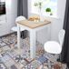 Mesa de cocina extensible VERNA natural y blanco Mesa de cocina extensible VERNA natural y blanco Blanco/ Madera
