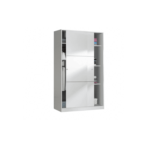 Roupeiro TREVI portas deslizantes 120x200cm branco Roupeiro TREVI portas deslizantes 120x200cm branco