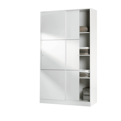 Roupeiro TREVI portas deslizantes 120x200cm branco Roupeiro TREVI portas deslizantes 120x200cm branco