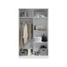 Armario TREVI puertas correderas 120x200cm blanco brillo Armario TREVI puertas correderas 120x200cm blanco brillo Blanco Brillo