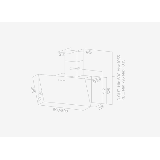 Exaustor decorativo TURBOAIR VIVACE BLA90