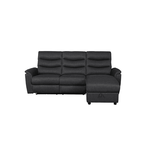Chaise longue relax elétrico FAMILY 3 lugares dereito antracite