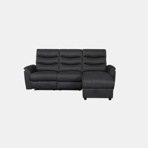 Chaise longue relax elétrico FAMILY 3 lugares dereito antracite