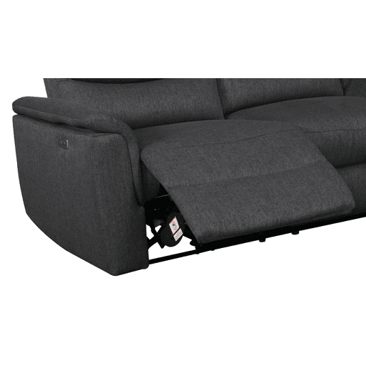 Chaise longue relax elétrico FAMILY 3 lugares dereito antracite