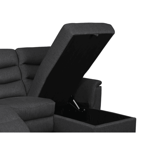 Chaise longue relax elétrico FAMILY 3 lugares dereito antracite