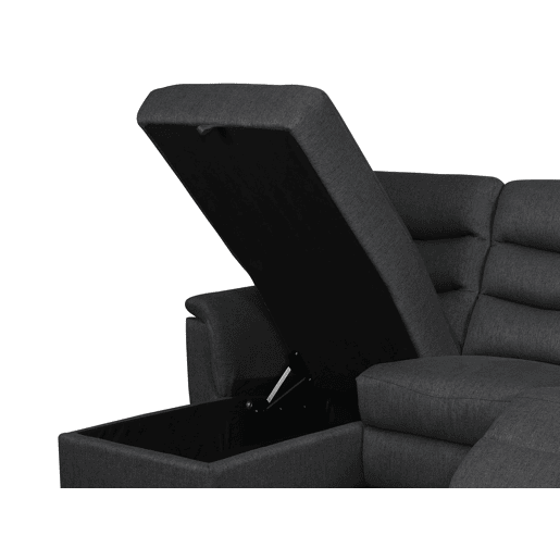 Chaise longue relax elétrico FAMILY 3 lugares esquerdo antracite