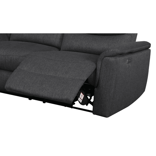 Chaise longue relax elétrico FAMILY 3 lugares esquerdo antracite
