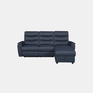 Chaise longue relax elétrico FAMILY 3 lugares dereito cor azul