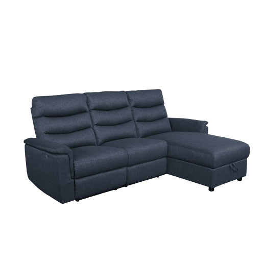 Chaise longue relax elétrico FAMILY 3 lugares dereito cor azul