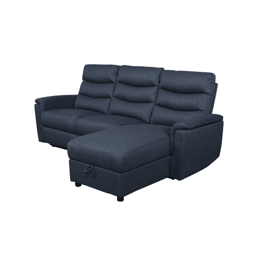 Chaise longue relax elétrico FAMILY 3 lugares dereito cor azul
