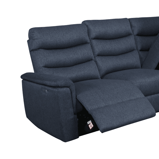 Chaise longue relax elétrico FAMILY 3 lugares dereito cor azul