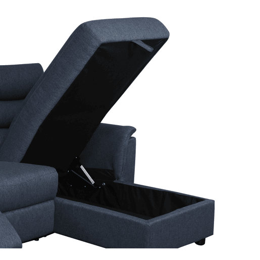 Chaise longue relax elétrico FAMILY 3 lugares dereito cor azul