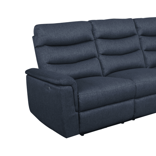 Chaise longue relax elétrico FAMILY 3 lugares dereito cor azul