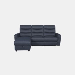Chaise longue relax elétrico FAMILY 3 lugares esquerdo cor azul