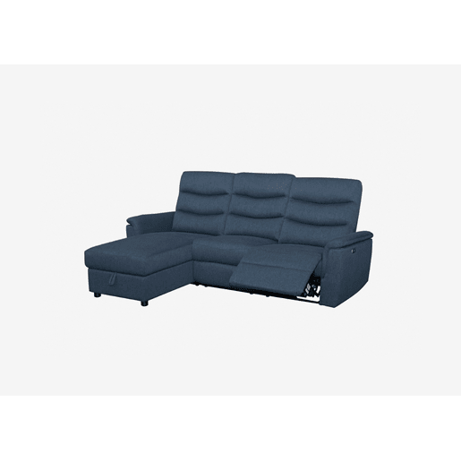 Chaise longue relax elétrico FAMILY 3 lugares esquerdo cor azul