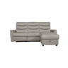 Chaise longue relax elétrico FAMILY 3 lugares dereito castanho