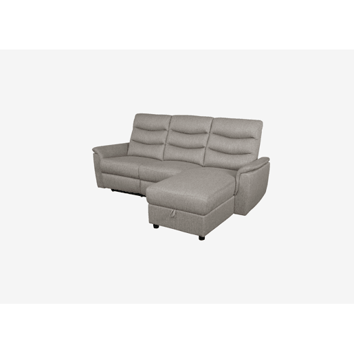Chaise longue relax elétrico FAMILY 3 lugares dereito castanho