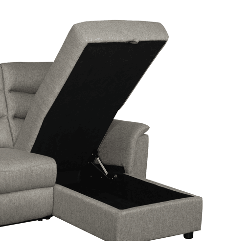 Chaise longue relax elétrico FAMILY 3 lugares dereito castanho