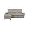 Chaise longue relax elétrico FAMILY 3 lugares esquerdo castanho